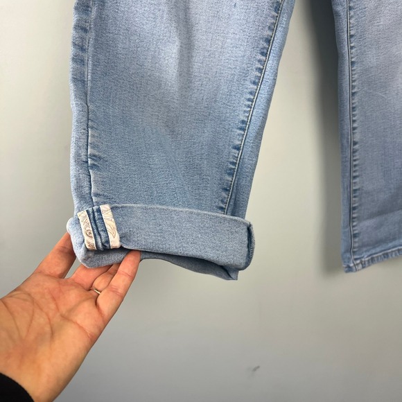 Jag Jeans Women's Light Wash Cropped Wide Leg Jeans Sz 8 Selvage Denim Ankle - Picture 4 of 9